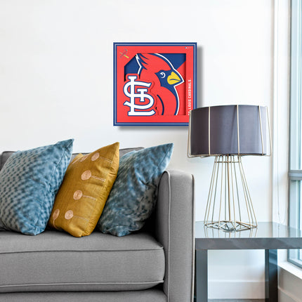 St. Louis Cardinals 3D Logo Series Wall Art - 12x12