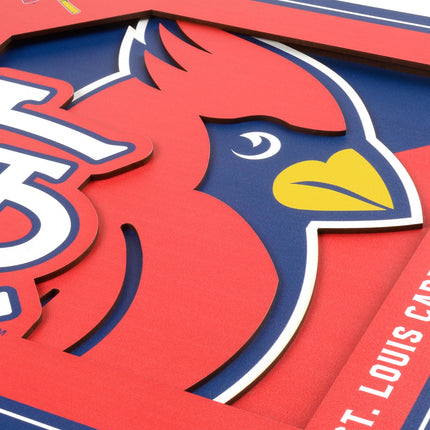 St. Louis Cardinals 3D Logo Series Wall Art - 12x12