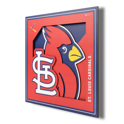St. Louis Cardinals 3D Logo Series Wall Art - 12x12