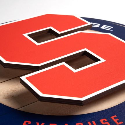 Syracuse Orange 3DX Circle Backer Wall Art
