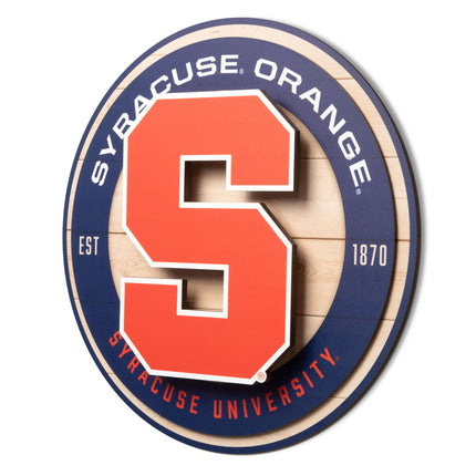 Syracuse Orange 3DX Circle Backer Wall Art