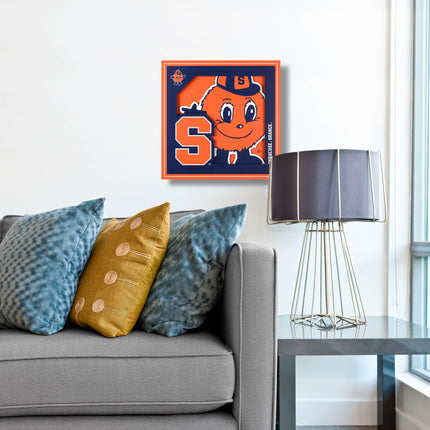 Syracuse Orange 3D Logo Series Wall Art - 12x12