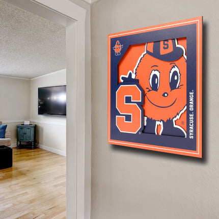 Syracuse Orange 3D Logo Series Wall Art - 12x12