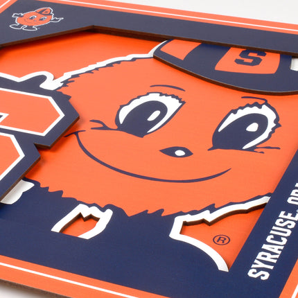 Syracuse Orange 3D Logo Series Wall Art - 12x12