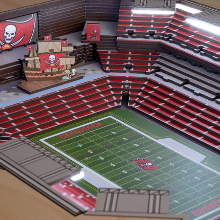 Tampa Bay Buccaneers 25 Layer Stadium View Lighted End Table