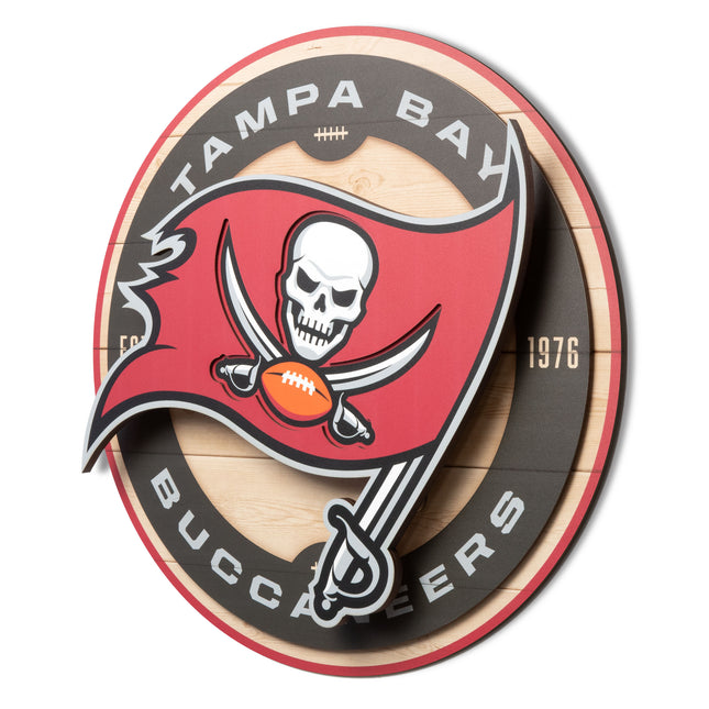 Tampa Bay Buccaneers 3DX Circle Backer Wall Art