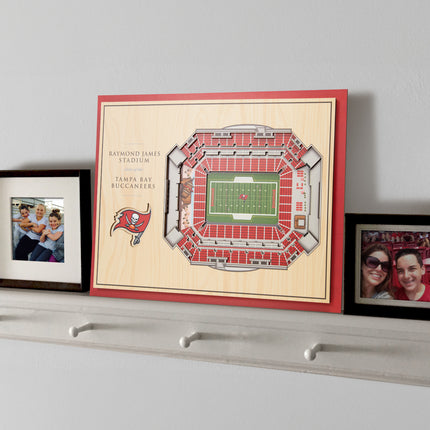 Tampa Bay Buccaneers 5-Layer 3D StadiumView Wall Art