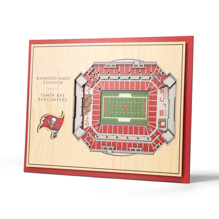 Tampa Bay Buccaneers 5-Layer 3D StadiumView Wall Art