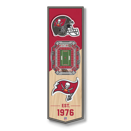 Tampa Bay Buccaneers 3D Stadium 6x19 Banners