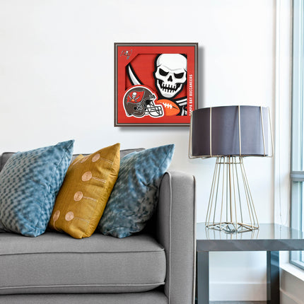 Tampa Bay Buccaneers 3D Logo Series Wall Art - 12x12