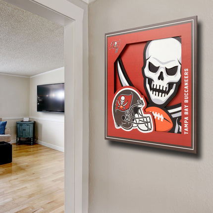Tampa Bay Buccaneers 3D Logo Series Wall Art - 12x12