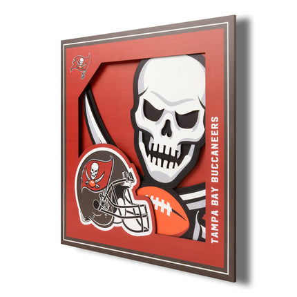 Tampa Bay Buccaneers 3D Logo Series Wall Art - 12x12