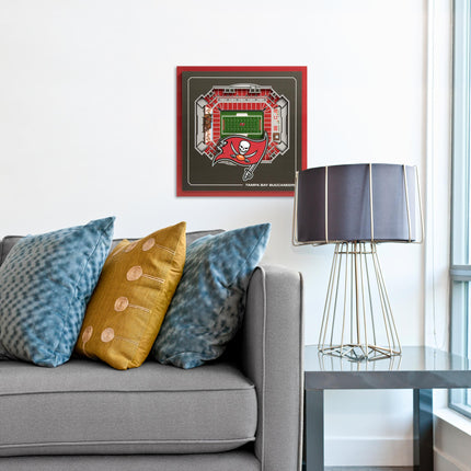 Tampa Bay Buccaneers 3D StadiumView Wall Art 12x12