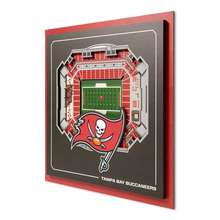 Tampa Bay Buccaneers 3D StadiumView Wall Art 12x12