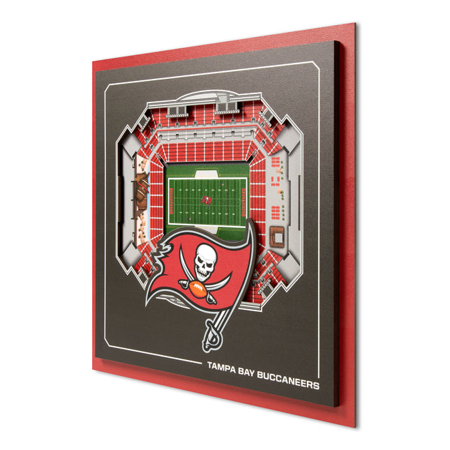 Tampa Bay Buccaneers 3D StadiumView Wall Art 12x12