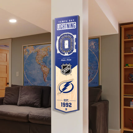 Tampa Bay Lightning 8x32 3D Stadium Banner