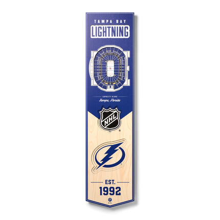 Tampa Bay Lightning 8x32 3D Stadium Banner