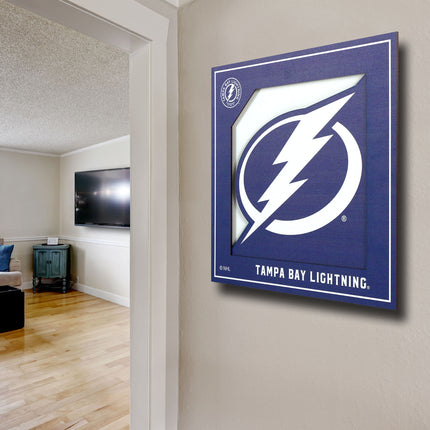 Tampa Bay Lightning 3D Logo Series Wall Art - 12x12