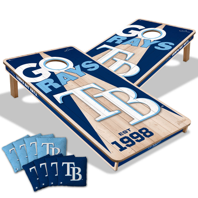 Tampa Bay Rays Cornhole Boards 2x4