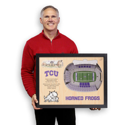 TCU Horned Frog 25-Layer StadiumViews 3D Wall Art