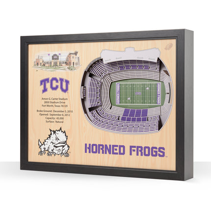 TCU Horned Frog 25-Layer StadiumViews 3D Wall Art