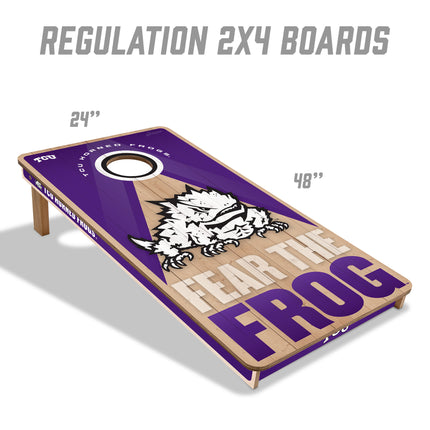 TCU Horned Frogs 2x4 Slogan Series Cornhole Boards