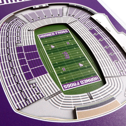 TCU Horned Frogs 8x32 3D Stadium Banner