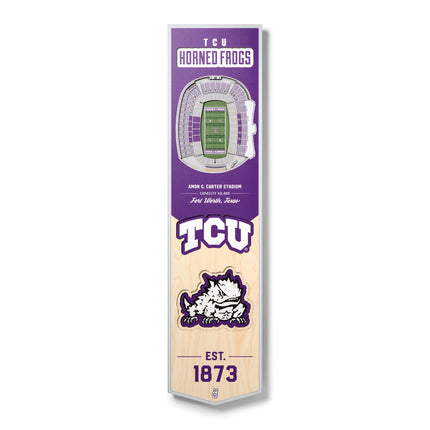 TCU Horned Frogs 8x32 3D Stadium Banner