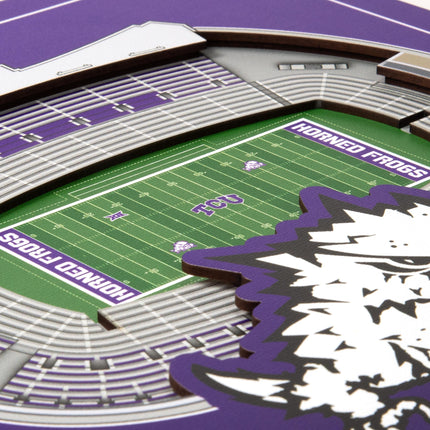 TCU Horned Frogs 3D StadiumView Wall Art 12x12