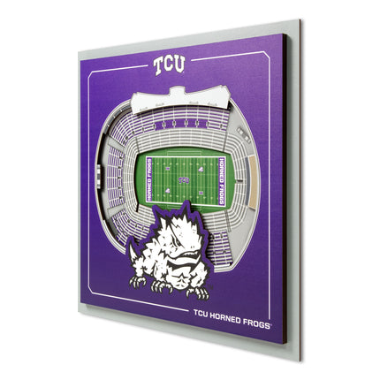 TCU Horned Frogs 3D StadiumView Wall Art 12x12