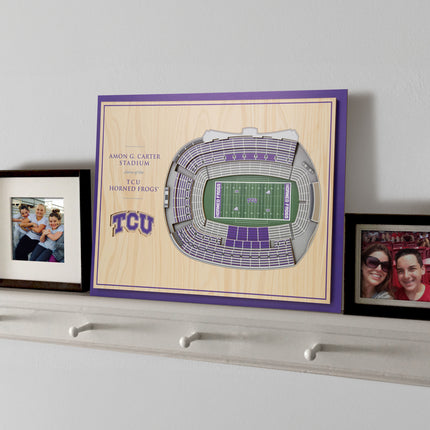 TCU Horned Frogs 5-Layer 3D StadiumView Wall Art