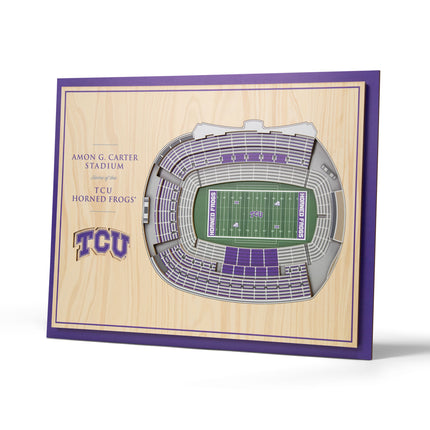 TCU Horned Frogs 5-Layer 3D StadiumView Wall Art