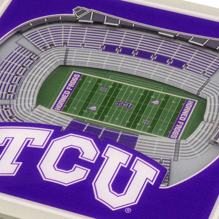 TCU Horned Frogs 3D Stadium View Coasters