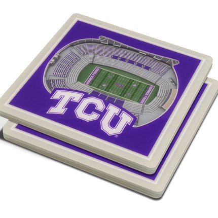 TCU Horned Frogs 3D Stadium View Coasters