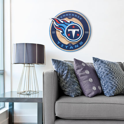 Tennessee Titans 3DX Circle Backer Wall Art