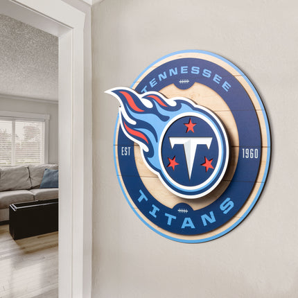 Tennessee Titans 3DX Circle Backer Wall Art