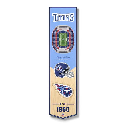 Tennessee Titans 8x32 3D Stadium Banner
