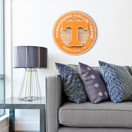 Tennessee Volunteers 3DX Circle Backer Wall Art