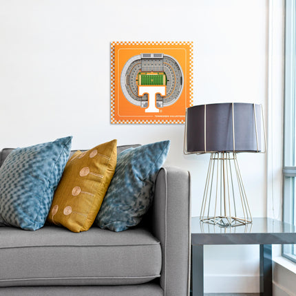 Tennessee Volunteers 3D StadiumView Wall Art 12x12