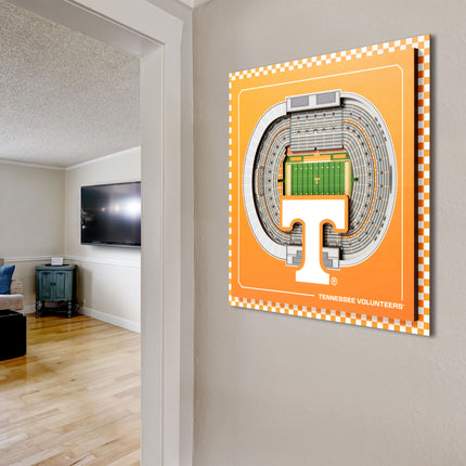Tennessee Volunteers 3D StadiumView Wall Art 12x12