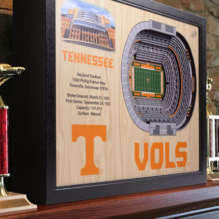 Tennessee Volunteers 25-Layer StadiumViews 3D Wall Art