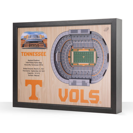 Tennessee Volunteers 25-Layer StadiumViews 3D Wall Art