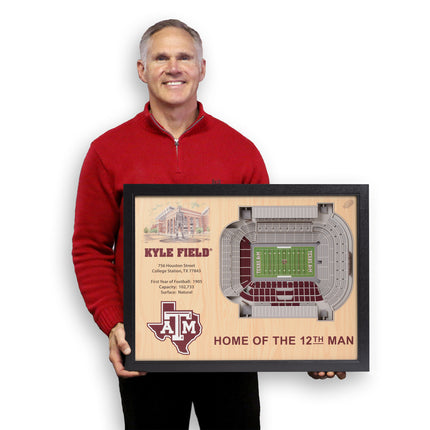 Texas A&M  Aggies 25-Layer StadiumViews 3D Wall Art
