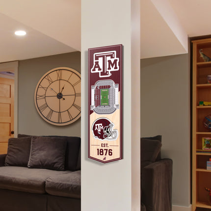 Texas A&M Aggies 3D Stadium 6x19 Banners