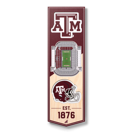 Texas A&M Aggies 3D Stadium 6x19 Banners