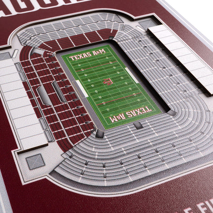 Texas A&M Aggies 8x32 3D Stadium Banner