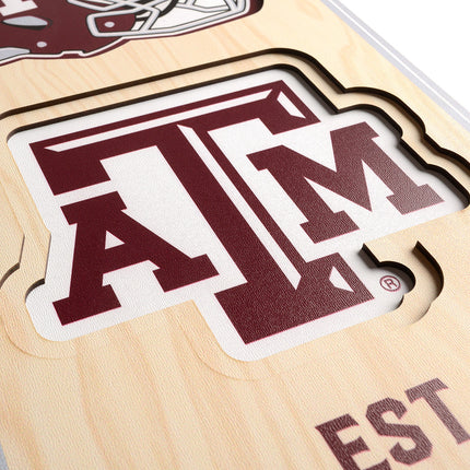 Texas A&M Aggies 8x32 3D Stadium Banner