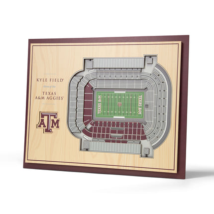 Texas A&M Aggies 5-Layer 3D StadiumView Wall Art