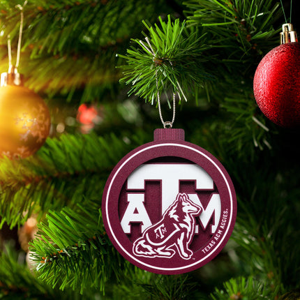 Texas A&M Aggies 3D Logo Series Ornament