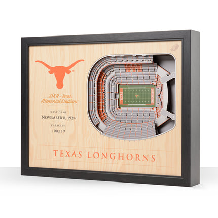 Texas Longhorns 25-Layer StadiumViews 3D Wall Art